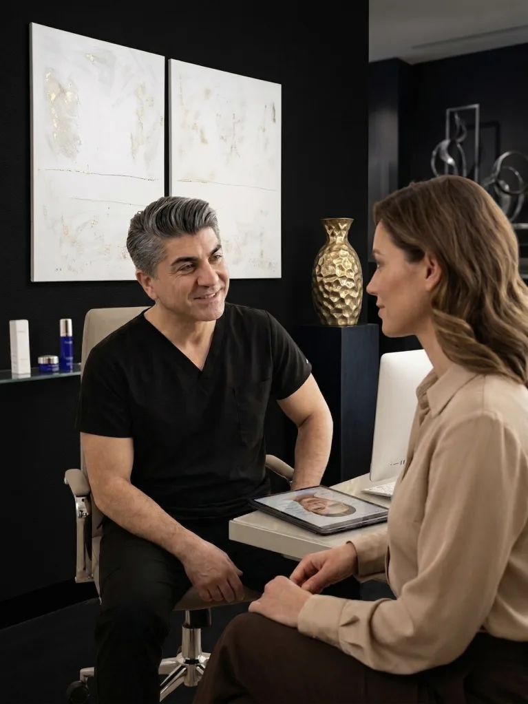Dr. Güler in an empathetic consultation with a patient