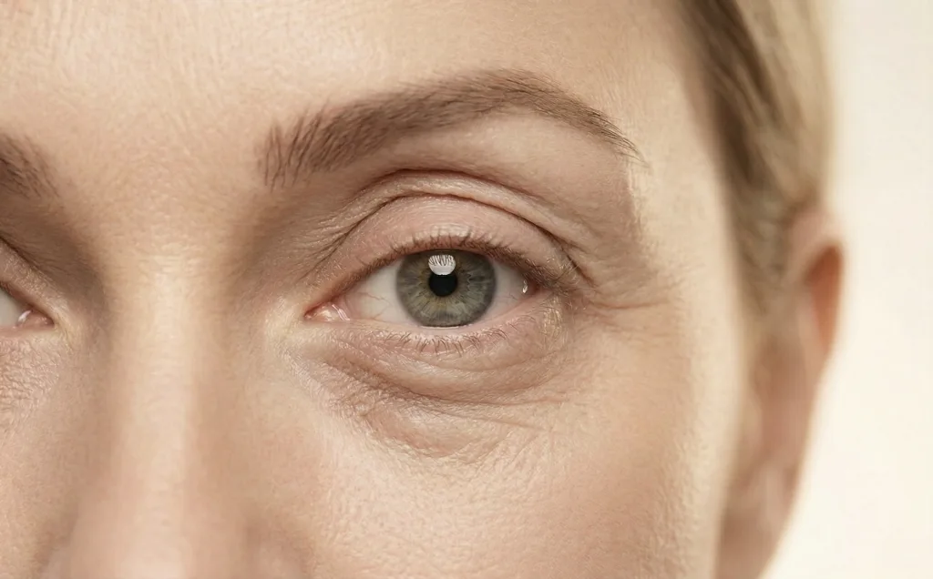 Upper and lower eyelid surgery - before and after eye area