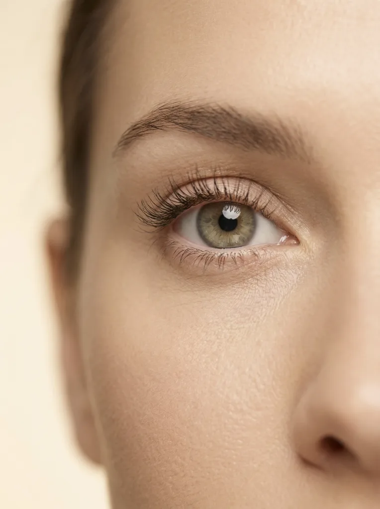 Wacher frischer Blick nach Lidstraffung — Nahaufnahme Augenpartie